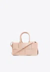 Bottega Veneta Mini East-west Arco Intrecciato Leather Tote Bag In Lotus