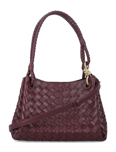 Bottega Veneta Mini Handbag With Signature Knot Detail - 18 Cm X 27 Cm In Brown