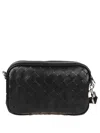Bottega Veneta Mini Intrecciato Camera Bag In Black