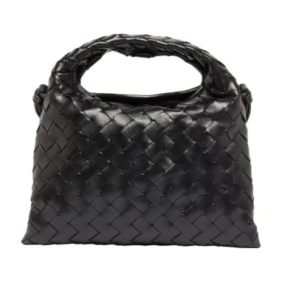 Bottega Veneta Mini Hop Bag In Black_m_brass_black