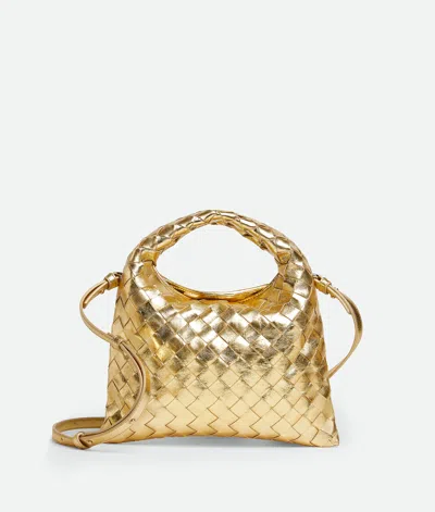 Bottega Veneta Mini Hop Handbag In 8922 Gold/muse Brass