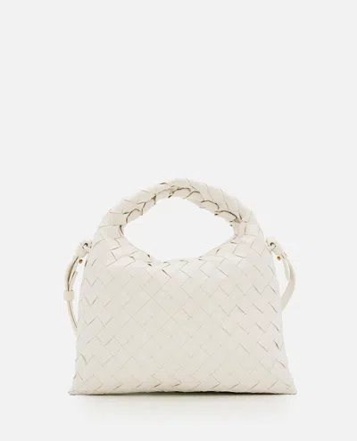 Bottega Veneta White Mini Hop Crossbody Bag