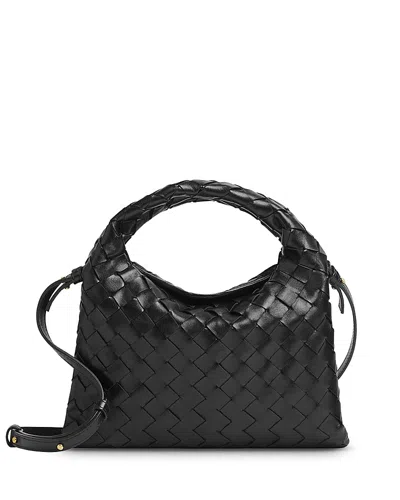 Bottega Veneta Hop Mini Shoulder Bag In Black/brass