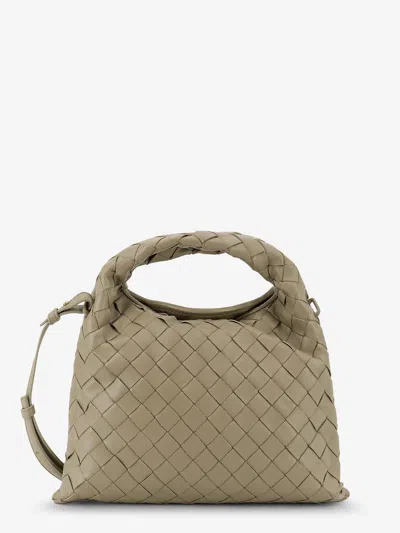 Bottega Veneta Mini Hop Leather Crossbody Bag With Intrecciato Pattern In Green