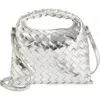 Bottega Veneta Mini Hop In 8101 Silver/silver