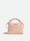 Bottega Veneta Pale Pink Mini Hop Crossbody Bag In Pink & Purple