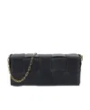 Bottega Veneta Mini Intrecciato Chain Bag In Black