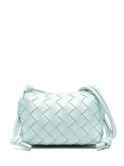 Pre-owned Bottega Veneta Mini Intrecciato Cross Body Bag In Blue
