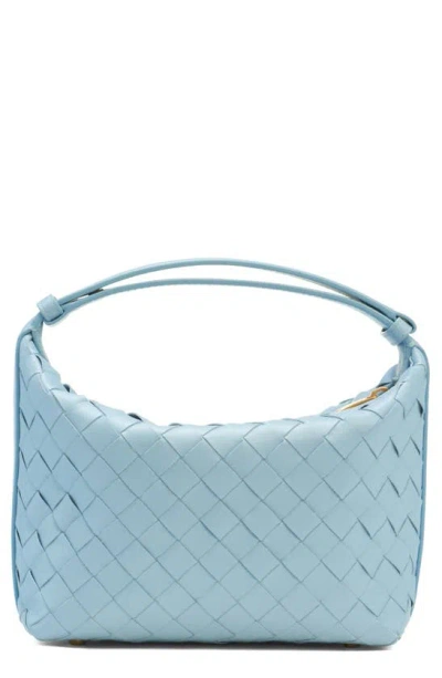 Bottega Veneta Mini Intrecciato Handheld Pouch In Blue