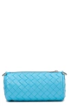 Bottega Veneta Mini Intrecciato Leather Barrel Bag In Dip/ Silver