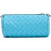Bottega Veneta Mini Intrecciato Leather Barrel Bag In Dip/silver