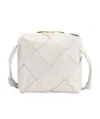 Bottega Veneta Mini Intrecciato Leather Shoulder Bag In White