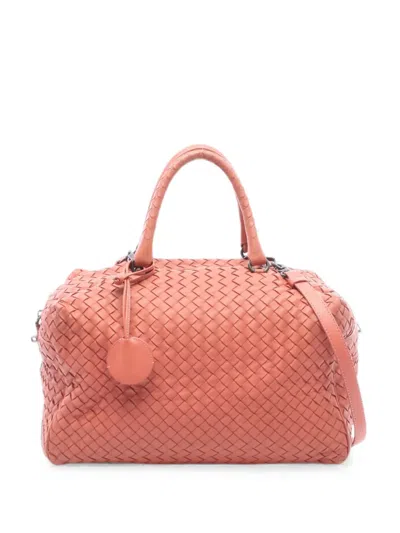 Pre-owned Bottega Veneta Mini Intrecciato Tote Bag In Pink