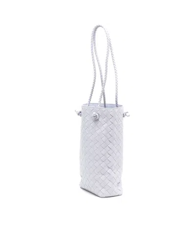 Bottega Veneta Mini Intrecciato Tote Bag In White