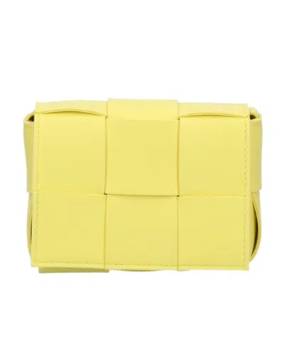 Bottega Veneta Mini Intreccio Cross-body Bag In Yellow