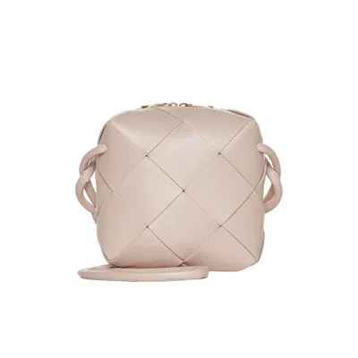 Bottega Veneta Mini Intreccio Leather Crossbody Bag In Sand