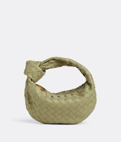 Bottega Veneta Small Hop Leather Shoulder Bag In Travertine