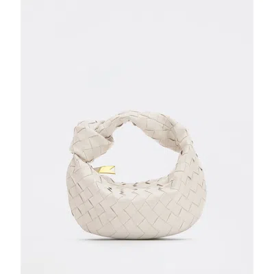 Bottega Veneta Mini Jodie In Chalk In Gold