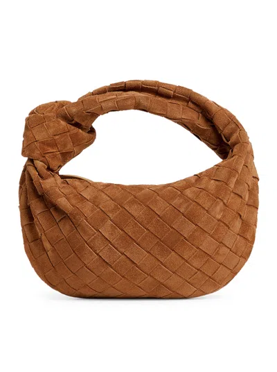 Bottega Veneta Mini Jodie In Suede In Brown