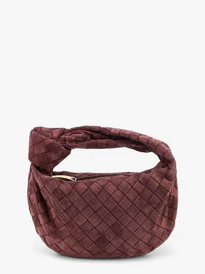 Bottega Veneta Mini Jodie Intrecciato Suede Handbag In Purple