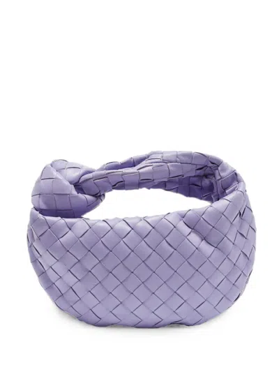 Pre-owned Bottega Veneta Mini Jodie Intrecciato Tote Bag In Purple