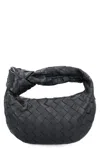 Bottega Veneta Mini Jodie Leather Handbag In Black