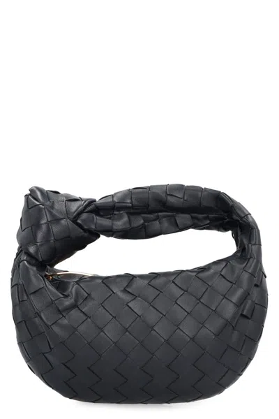 Bottega Veneta Mini Jodie Leather Handbag In Black