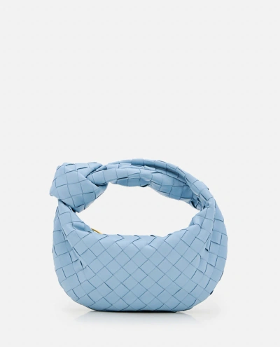 Bottega Veneta Mini Jodie Leather Handbag In Clear Blue