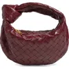 Bottega Veneta Mini Jodie Leather Hobo In 2247 Barolo-gold