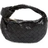 Bottega Veneta Mini Jodie Leather Hobo In Black/ Gold
