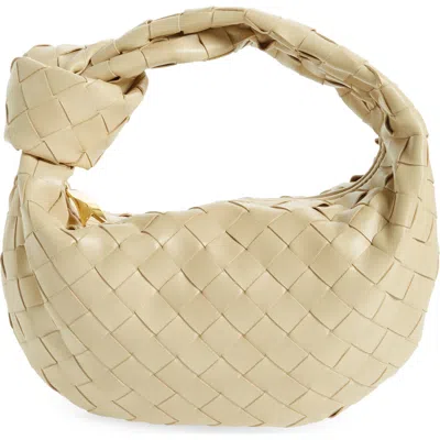 Bottega Veneta Mini Jodie Leather Hobo In Porridge Gold