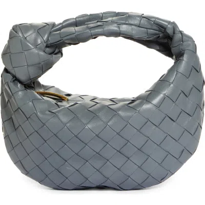 Bottega Veneta Blue Teen Jodie Leather Shoulder Bag In Light Blue