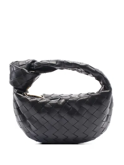 Pre-owned Bottega Veneta Mini Jodie Leather Tote Bag In Black