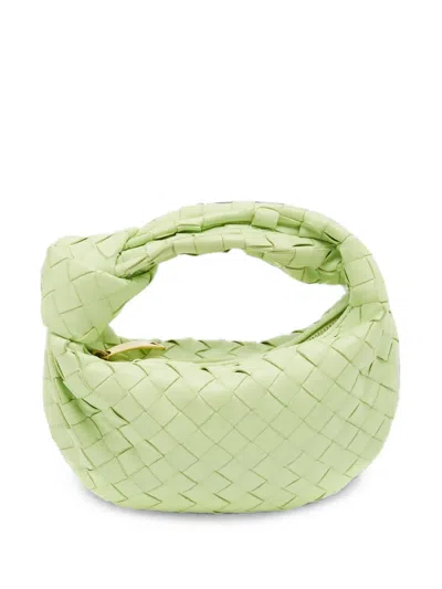 Pre-owned Bottega Veneta Mini Jodie Leather Tote Bag In Green