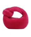 Bottega Veneta Mini Jodie Shearling Bag In Red