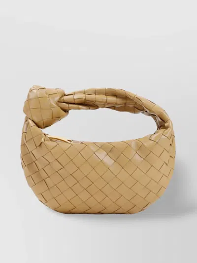 Bottega Veneta Jodie Mini Knotted Intrecciato Leather Tote In Brown