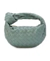 Bottega Veneta Jodie Mini Intrecciato Knot Hobo Bag In Green