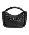 Bottega Veneta Mini Knitted Shoulder Bag In Black