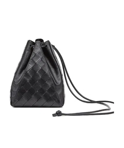Bottega Veneta Mini Knot Shoulder Bag In Black