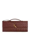 Bottega Veneta Long Andiamo Clutch Bag With Handle In Brown