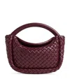 Bottega Veneta Burgundy Small Cobble Top Handle Bag In Multi