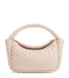 Bottega Veneta Mini Lambskin Cobble Top-handle Bag In Pink