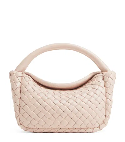 BOTTEGA VENETA MINI LAMBSKIN COBBLE TOP-HANDLE BAG