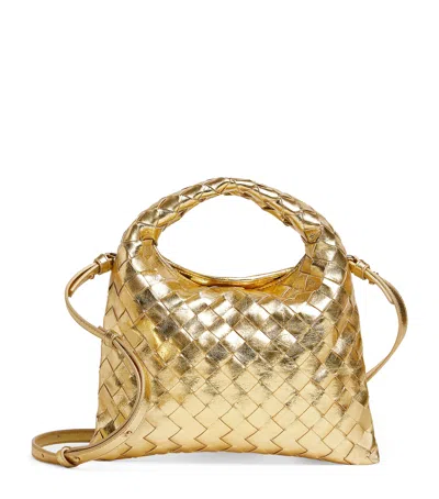 Bottega Veneta Mini Hop Handbag In 8922 Gold/muse Brass