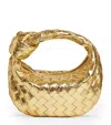 Bottega Veneta Mini Jodie Metallic Leather Top-handle Bag