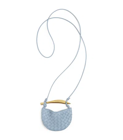 Bottega Veneta Mini Lambskin Sardine Cross-body Bag In Gray