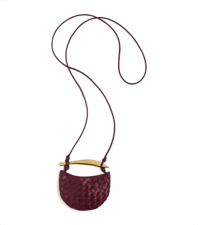Bottega Veneta Mini Lambskin Sardine Cross-body Bag In Red