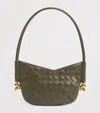 Bottega Veneta Mini Lambskin Solstice Shoulder Bag In Green