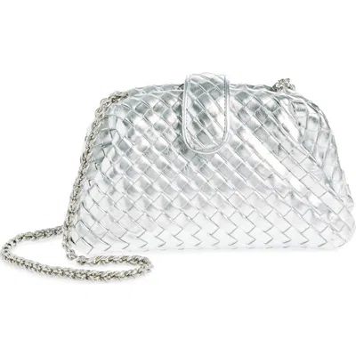 Bottega Veneta Mini Lauren 1980 Intrecciato Metallic Leather Clutch