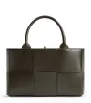 Bottega Veneta Mini Leather Arco Tote Bag In Green